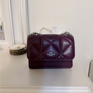 Coach Plum Quilted Crossbody Bag